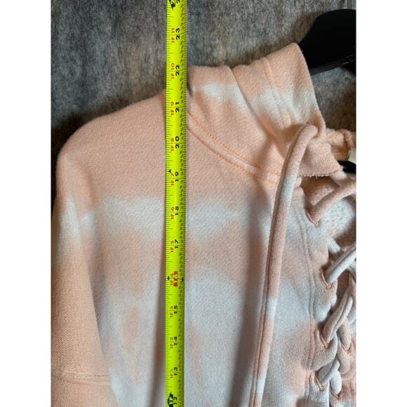 Free People Movement Pink Tie Dye Believer Cropped Pullover Hoodie - Small - Picture 9 of 9